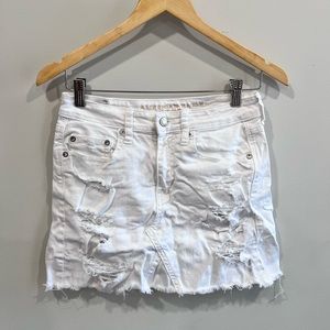 american eagle jean skirt